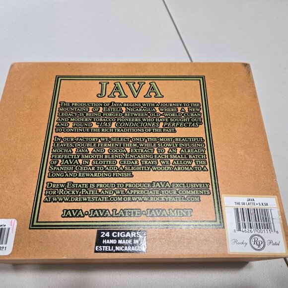 Java by Drew Estate Wooden Cigar Box - Picture 6 of 6